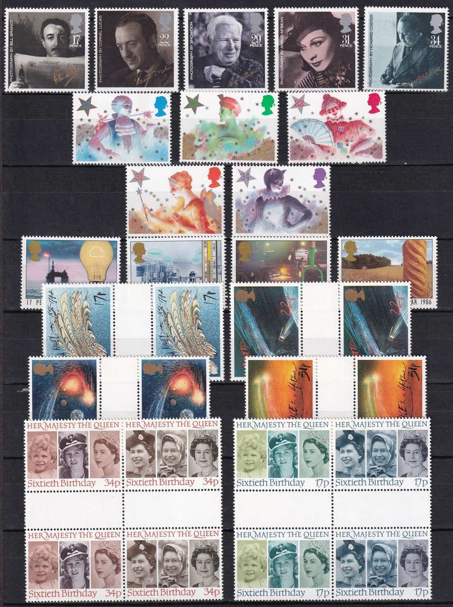 1984-1988 Great Britain Mint Sets & Scarce Gutter Pairs UMM(**)  @ CV  R3,850+
