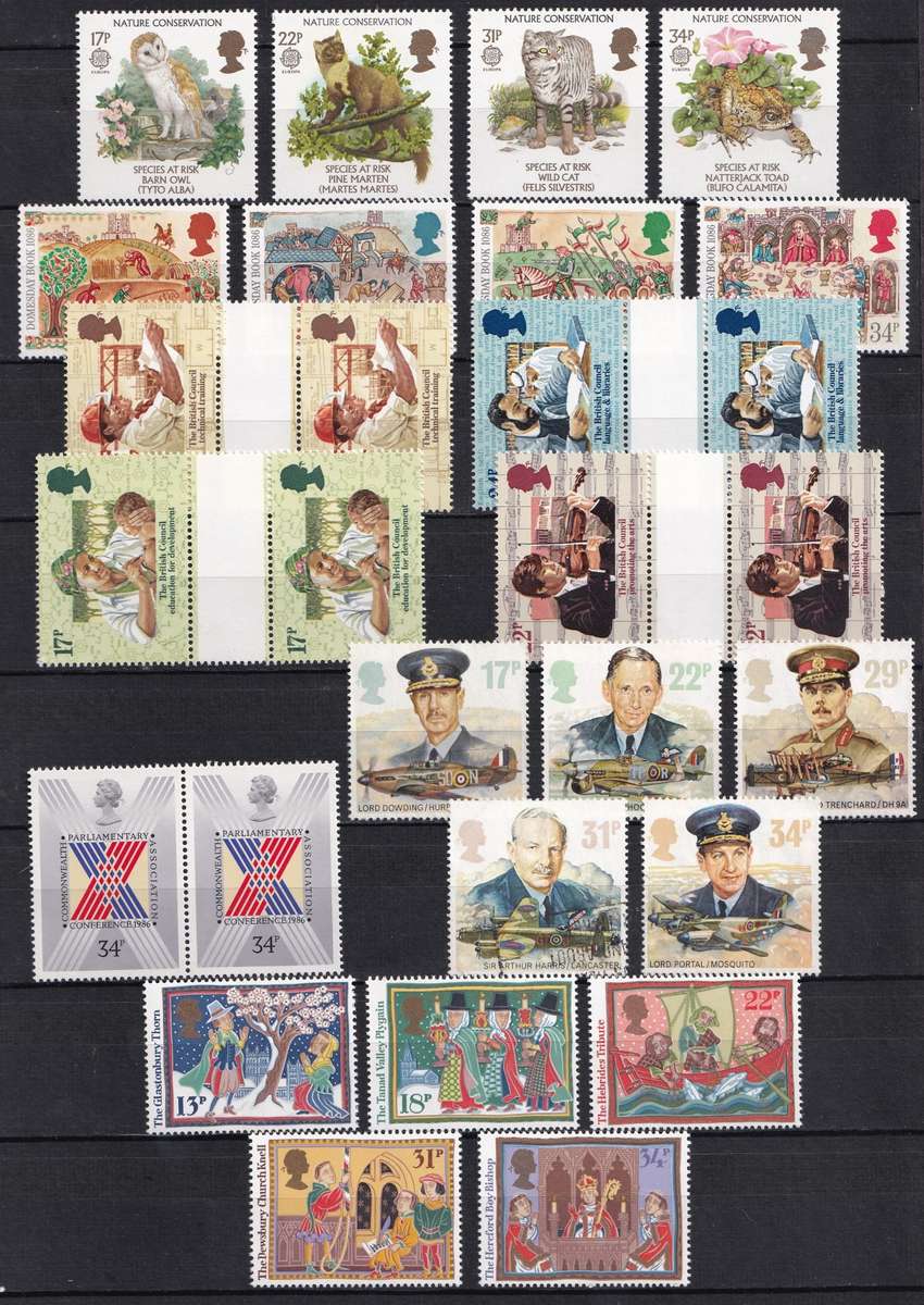 1984-1988 Great Britain Mint Sets & Scarce Gutter Pairs UMM(**)  @ CV  R3,850+