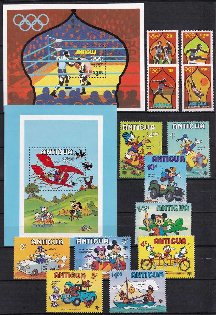 1979/1981 Antigua UMM(**) Sets  @ CV  R3,200+