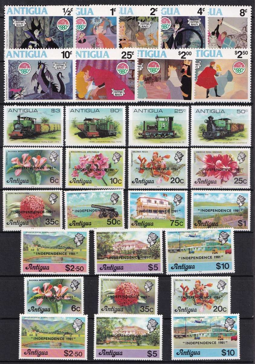1979/1981 Antigua UMM(**) Sets  @ CV  R3,200+