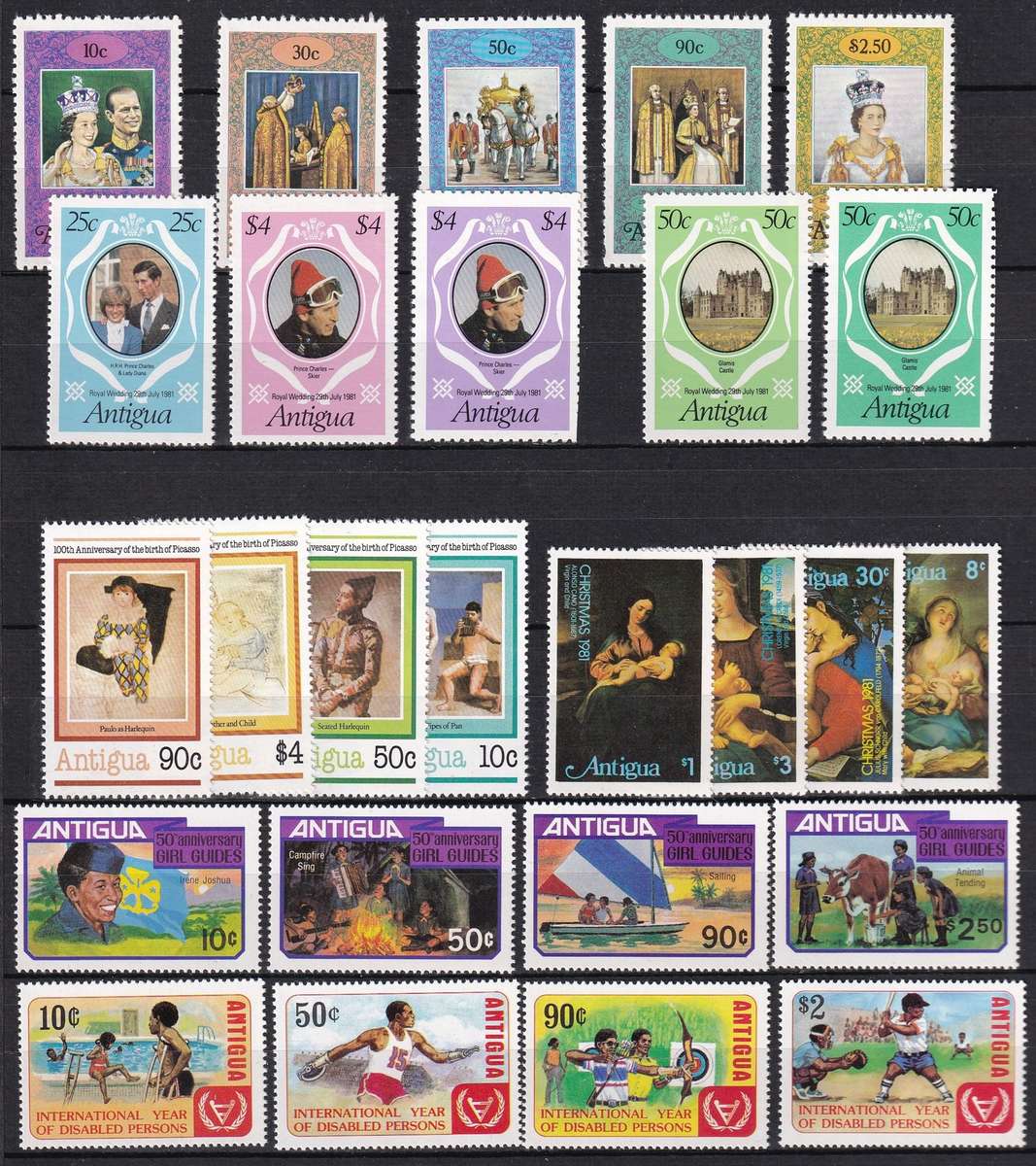 1979/1981 Antigua UMM(**) Sets  @ CV  R3,200+