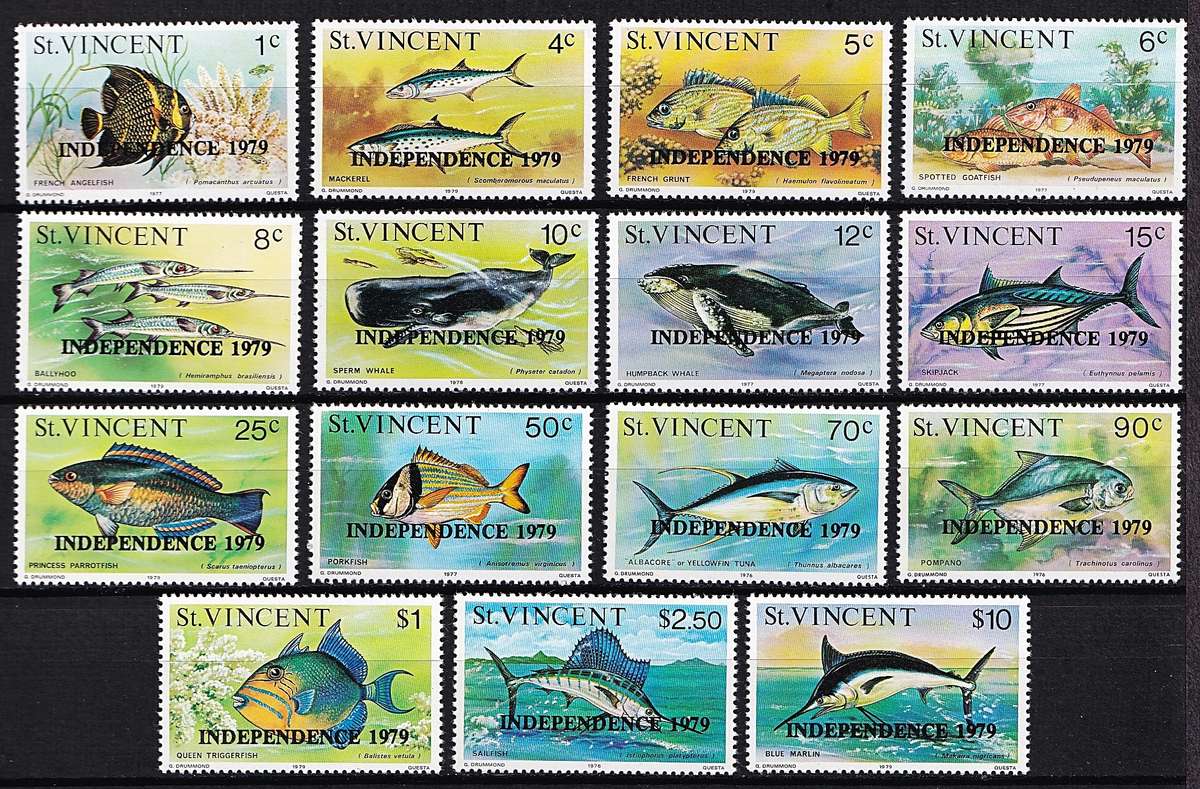 1979 St Vincent Marine Life  "Independence 1979" UMM(**) Set  - Great Thematic!