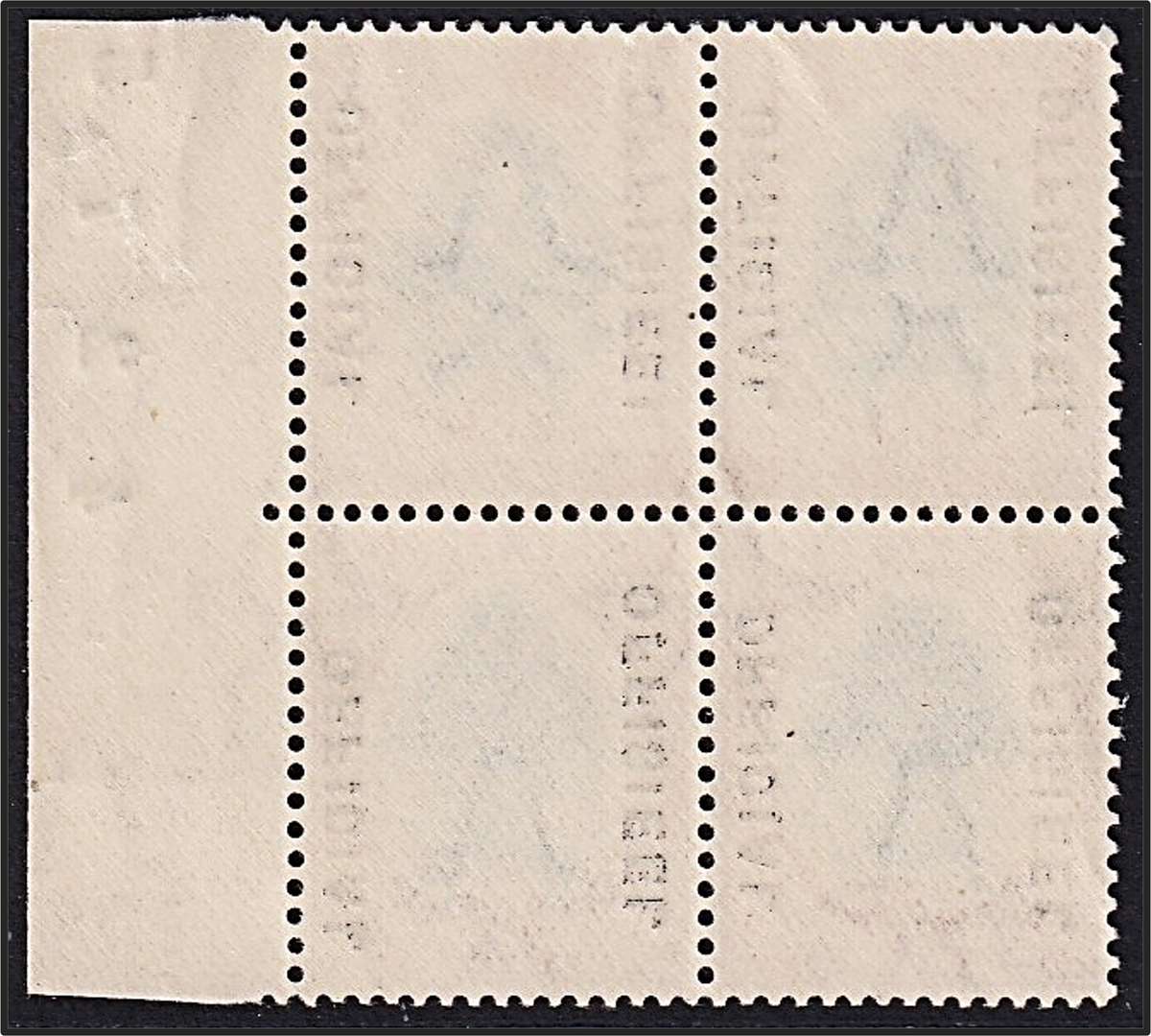1930/47 Union 6d UMM(**) Official Sheet No. Block - CC.16d - Dropped Official