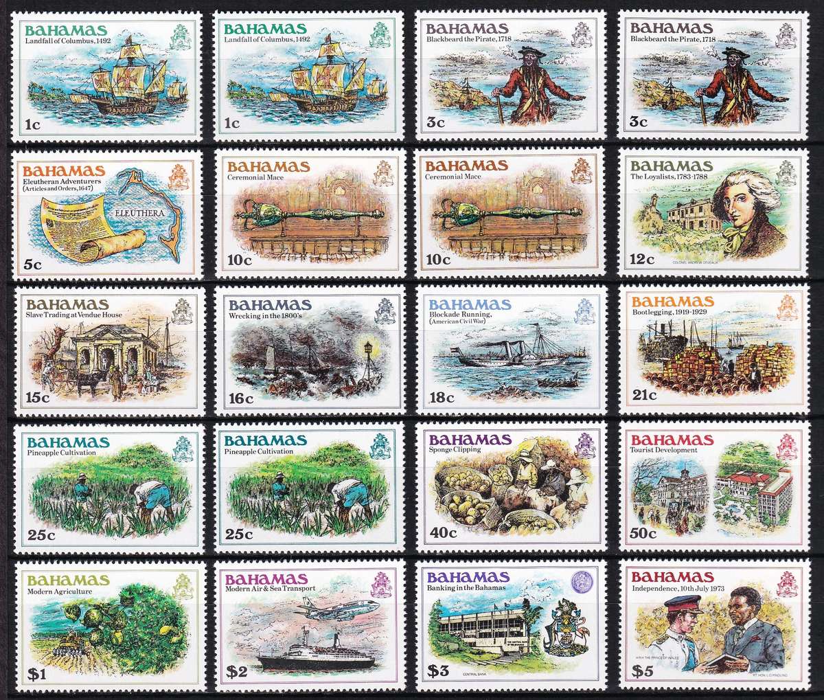 1980 Bahamas UMM(**) Definitive Set (SG.557/572) & Additional Issues @ CV  R1,150+