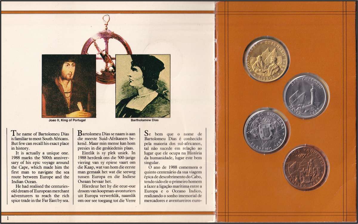 1988 RSA DIAS 88 Coin Presentation Pack - Great Addition to Dias Collection