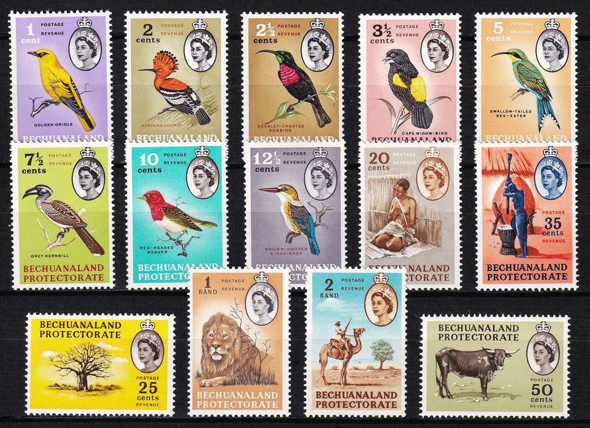 1961 Bechuanaland QEII MM(*) Set CC.164/177 @ CV  (R2,535)