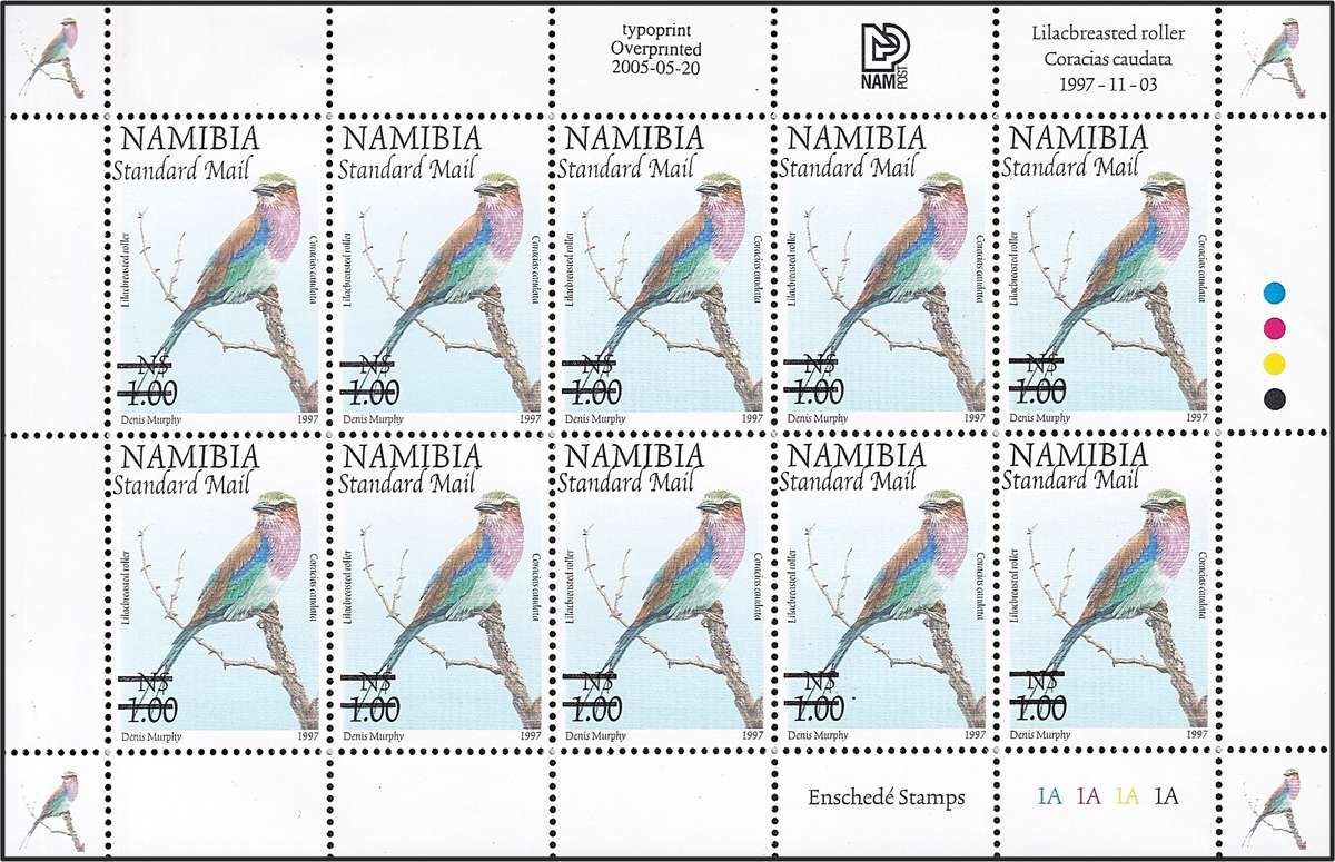 2005 Namibia Surcharged Standard Mail on N$1 Full UMM(**) Sheetlet, CC.492 @ R1,000+