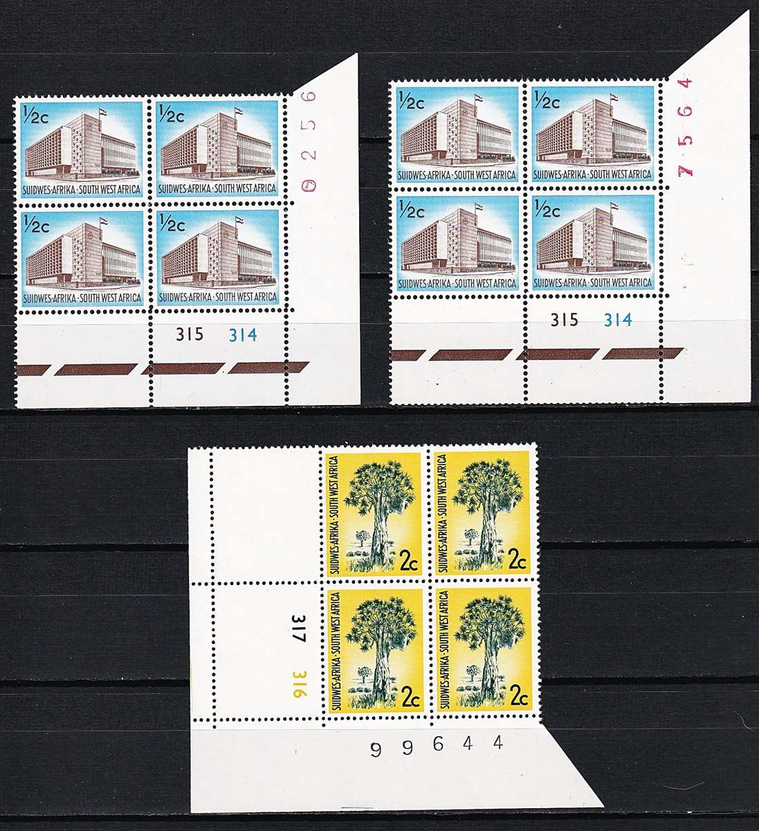 1970/73 SWA 1st Definitive UMM(**) Group 6 to 8 Controls Selection @ CV  R2,460