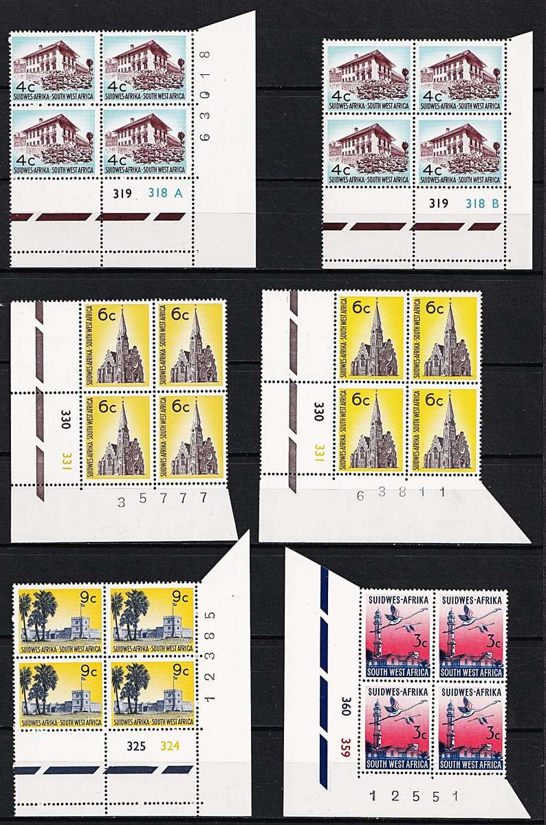 1970/73 SWA 1st Definitive UMM(**) Group 6 to 8 Controls Selection @ CV  R2,460