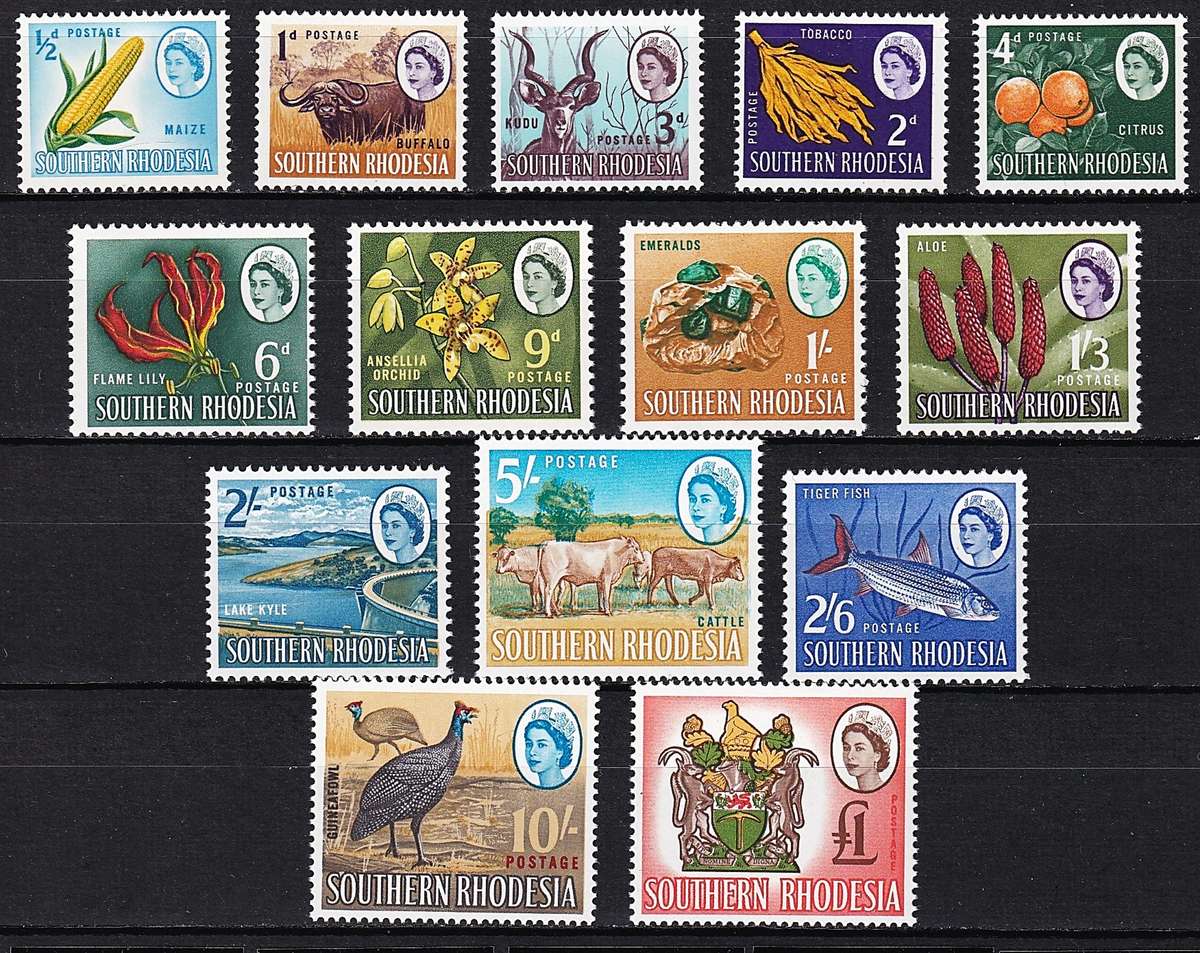 1964 Southern Rhodesia QEII Fresh UMM(**) Set @ CV  R1,381