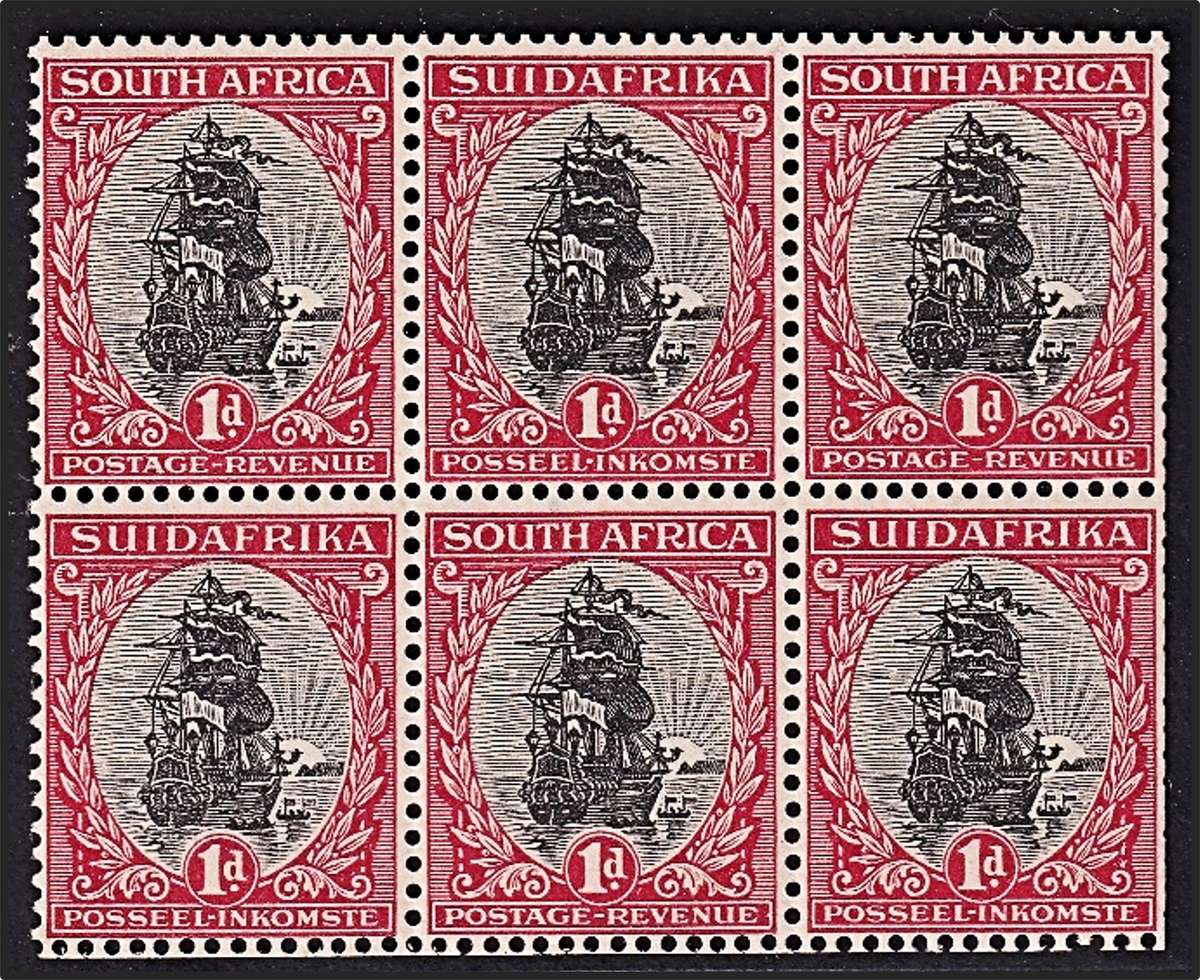 1926 Union 1d(CC.30Pc Inv Wmk) MM/UMM Booklet Pane  @ CV  R8,700+