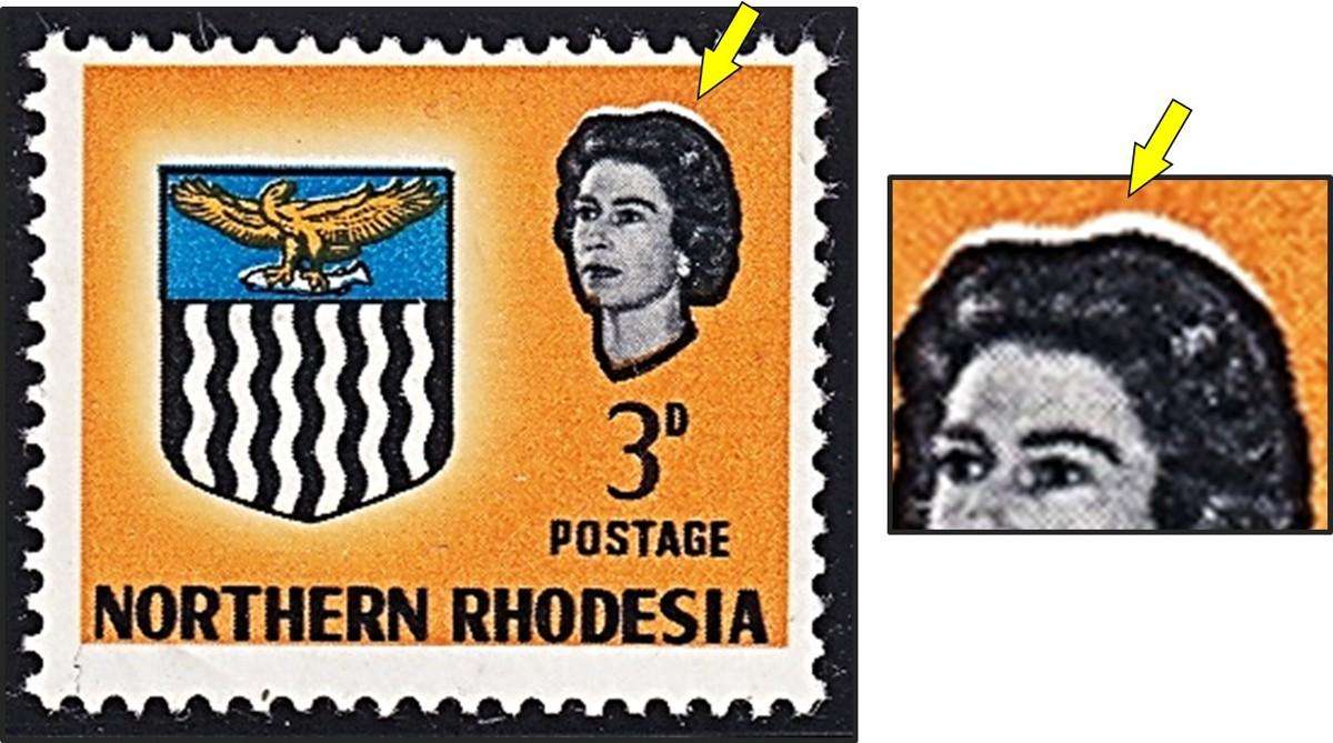1963 Northern Rhodesia 3d MM(*) Variety - Black Colour Shift