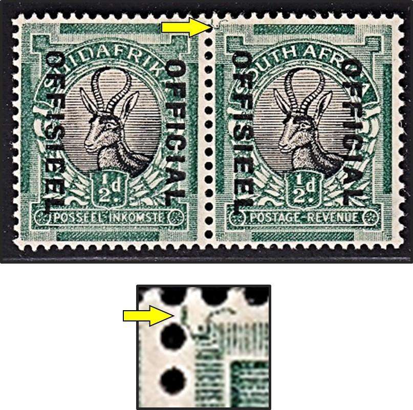 1930 Union ½d MM(*) CC.11 Variety - Squigle in Top Left Corner - RARE!