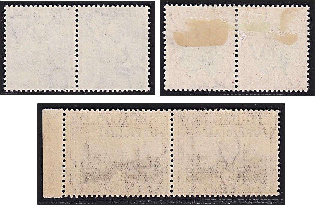 1929 SWA Officials UMM/MM/UMM Varieties - CC.5a/6c/7a - Raised Official & No Stop Flaws