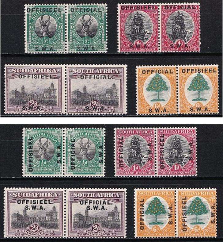 1929/38 SWA Officials CC.5-CC.17 MM(*) Complete Sets