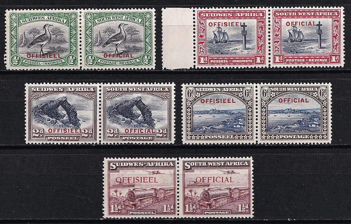 1929/38 SWA Officials CC.5-CC.17 MM(*) Complete Sets