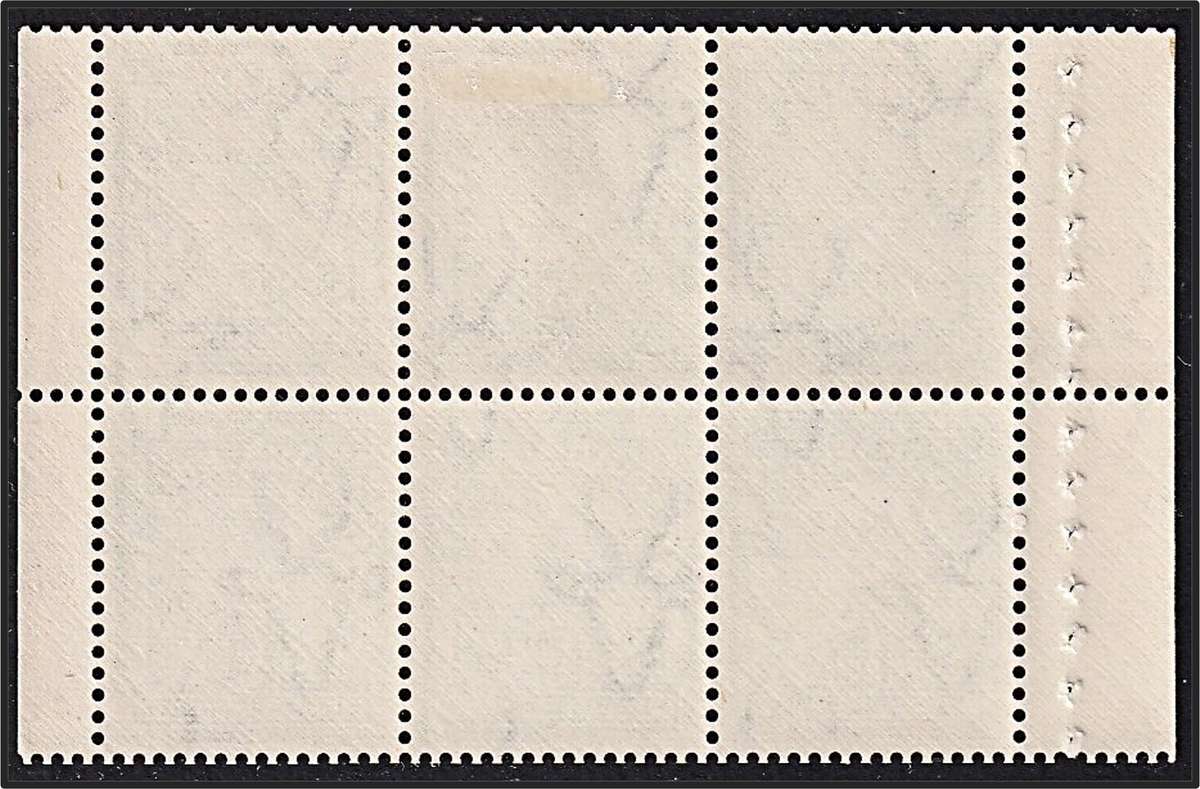 1950 Union ½d MM/UMM Booklet Pane Variety - White Curved Scratch