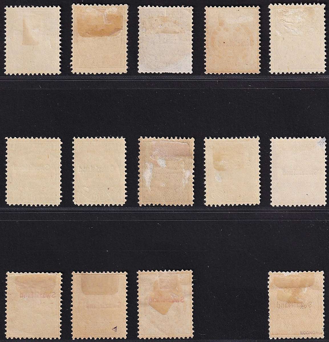 1889 Swaziland Mint - TVL overprinted SWAZILAND Lot