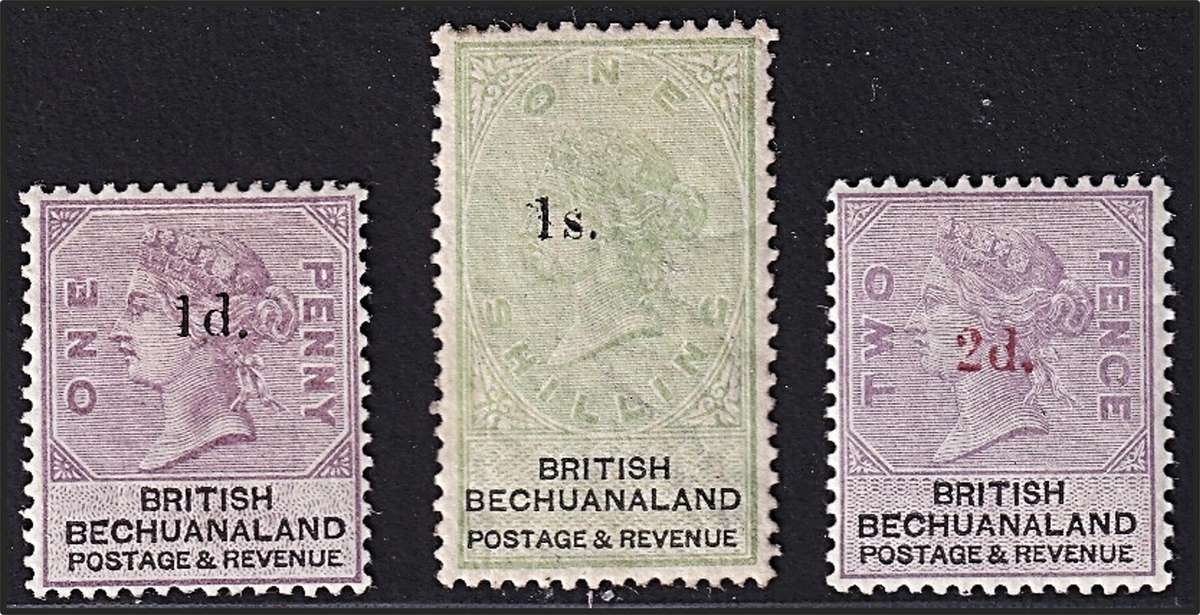 1888 British Bechuanaland Surcharged CC.22/23/26 MM(*)  @ CV  R9,850