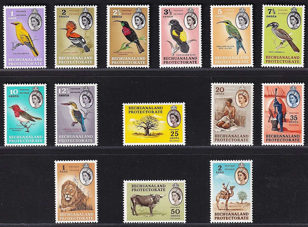 1961 Bechuanaland QEII Full MM(*) Set of 14  @ CV  (R2,535)