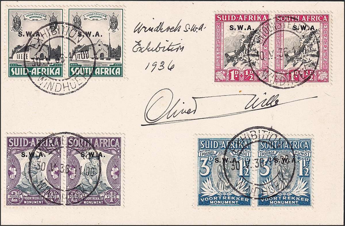 1936 SWA Exhibition Airmail Post Card - Beautiful Item