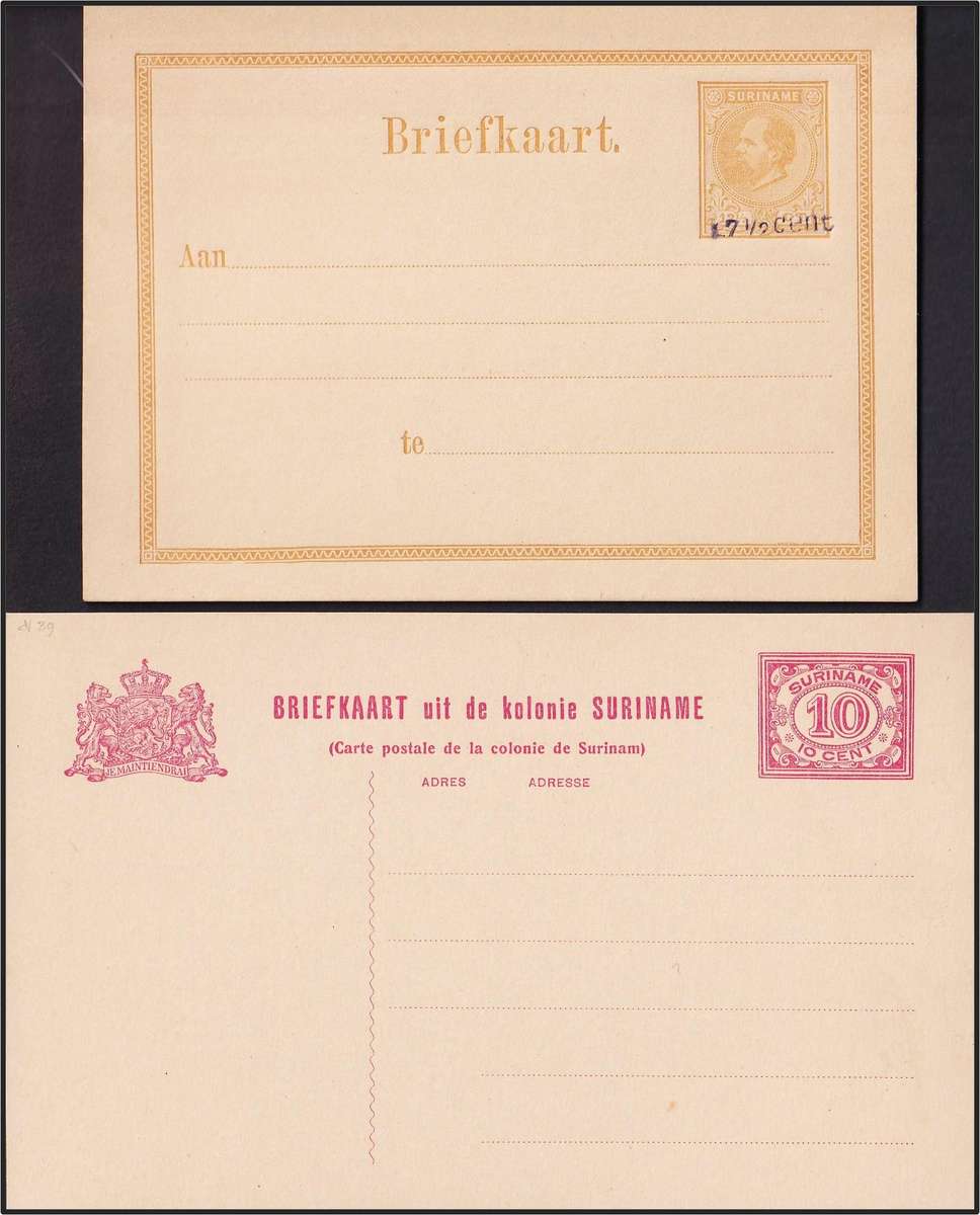 8 x Early Suriname Unused Postcards - Great Lot!