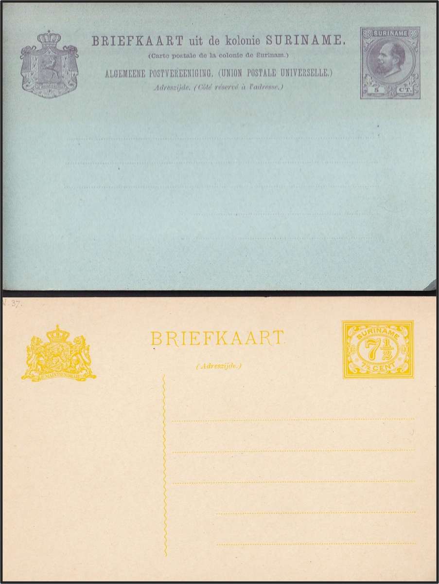 8 x Early Suriname Unused Postcards - Great Lot!