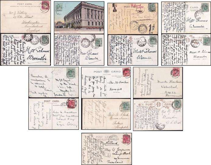 15 x Transvaal KEVII Post Cards 1900/12 - Rhodes, Knights, De Rust & Other Scarce PMs!