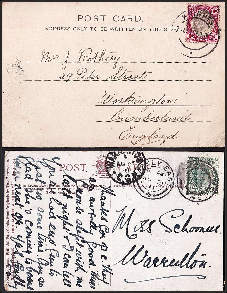 15 x Transvaal KEVII Post Cards 1900/12 - Rhodes, Knights, De Rust & Other Scarce PMs!