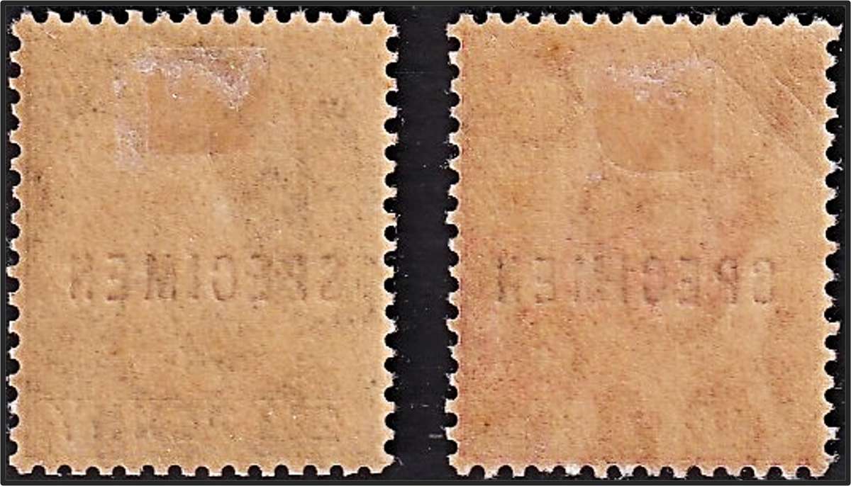 1906/7 Gibraltar KEVII SG.67 & 69 MM(*) - Overprinted SPECIMEN