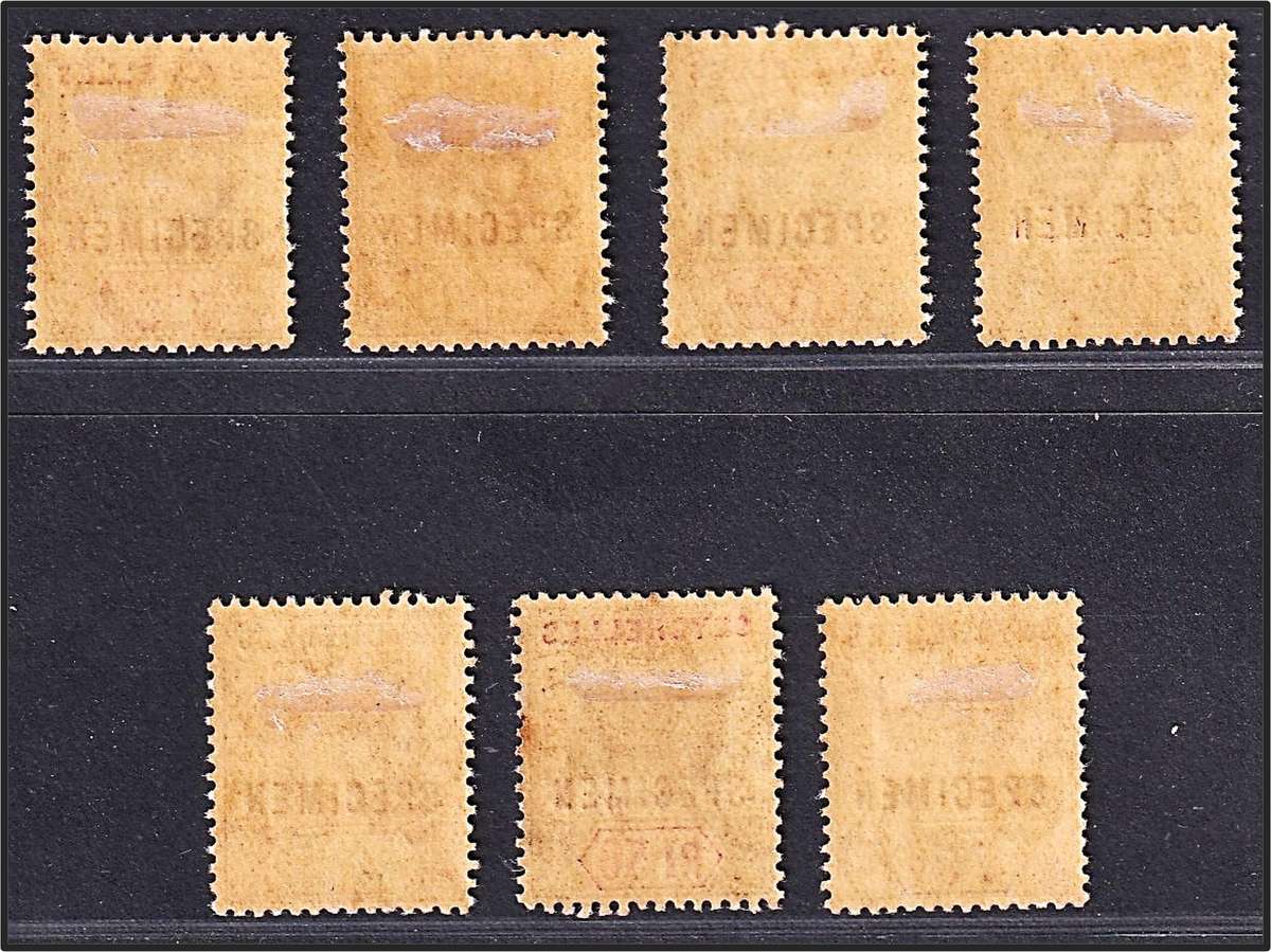 1917/22 Seychelles KGV SG.86/96 Selection MM(*) - Some Gum Browning - Overprinted SPECIMEN