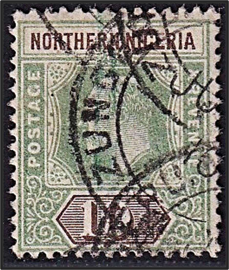 1902 Northern Nigeria 10/- KEVII SG.18 Used  @ CV  R1,675+