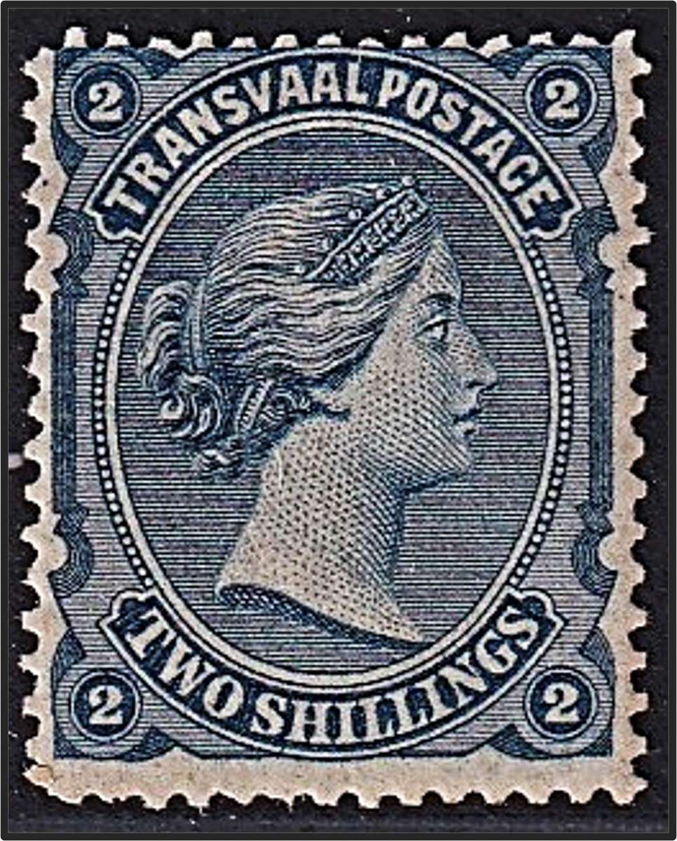 1878 Transvaal  2 Shillings Blue CC.165 MM(*)  @ CV  R7,500