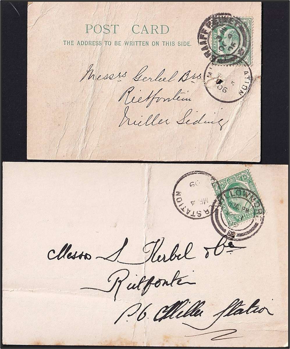 1904-1911 CoGH KEVII Issues on PCs x 12 - Great Postmark Lot!