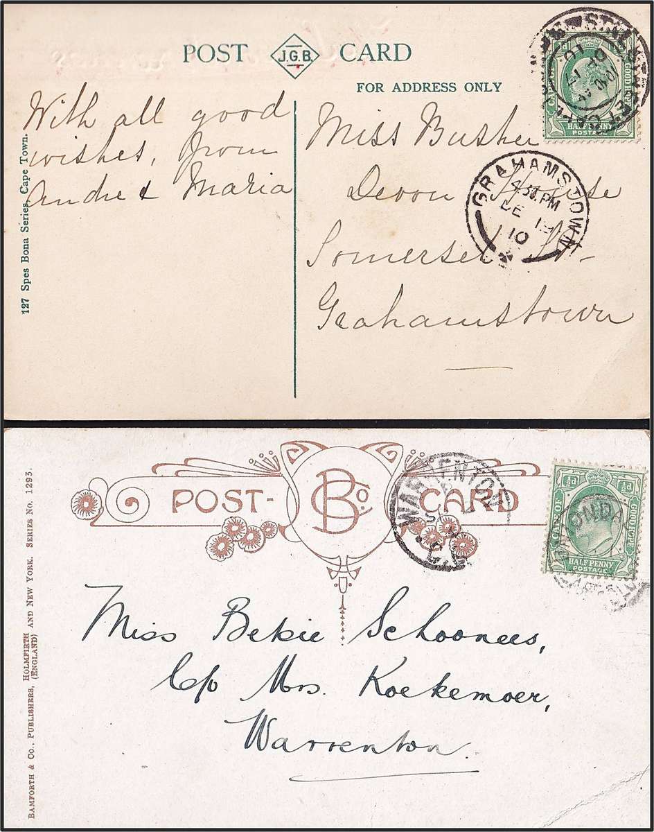 1904-1911 CoGH KEVII Issues on PCs x 12 - Great Postmark Lot!