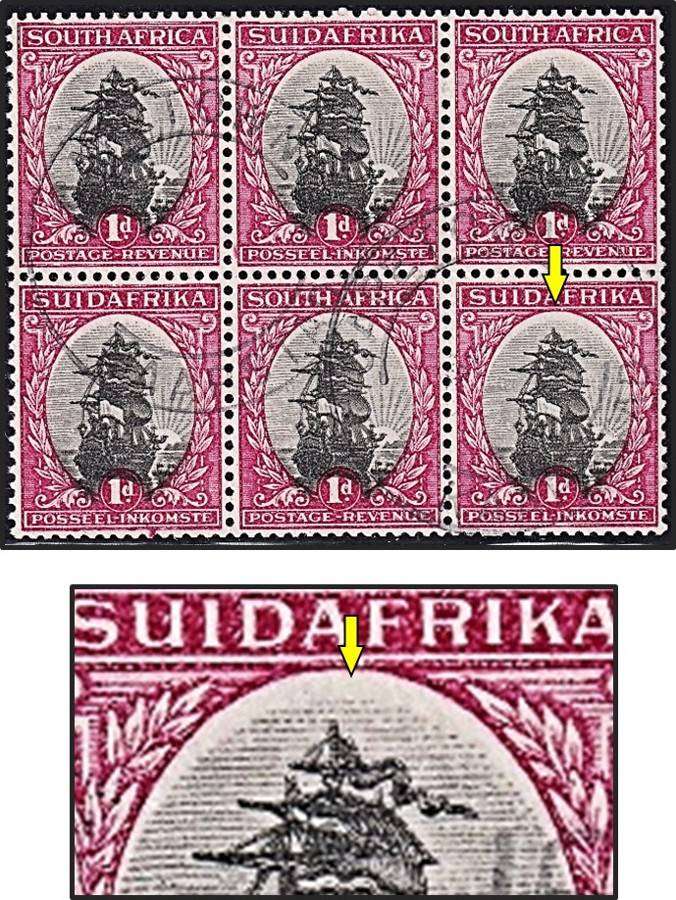 1930 Union 1d VFU Roto Booklet Pane with Nice Vignette Shift - Rare on this Issue!