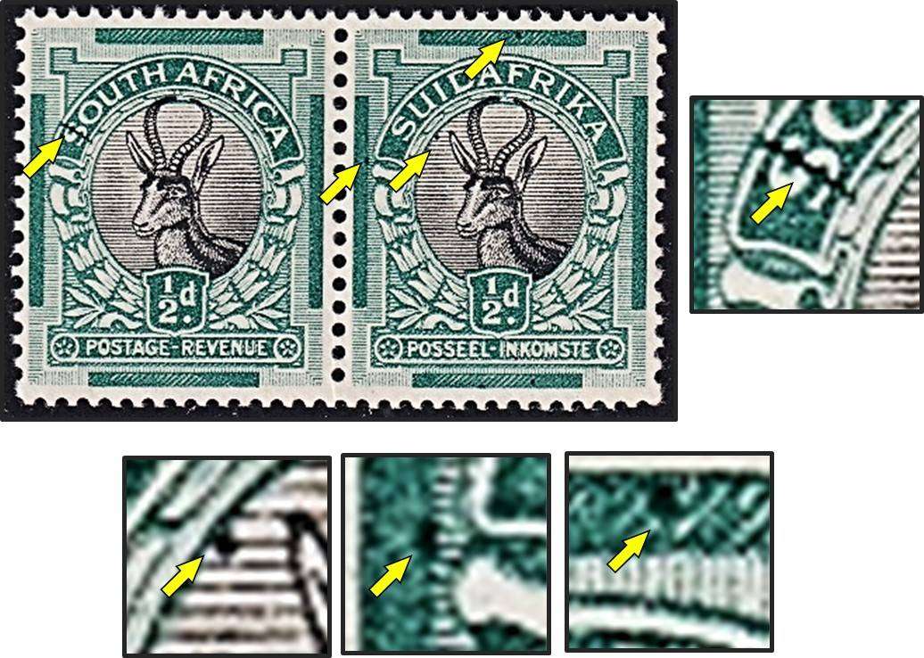 1930 Union ½d ROTO UMM(**) $-Variety & Spots in Oval - Great Combo!