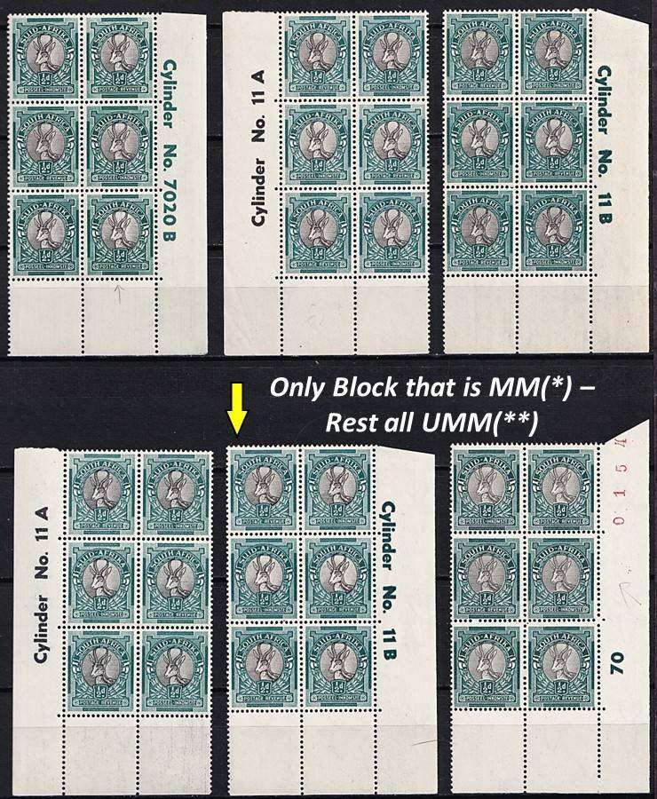 1947/54 Union Pictorial UMM(**) Set in Control Blocks - Most Issues/Var  @ Huge CV  R21,385+