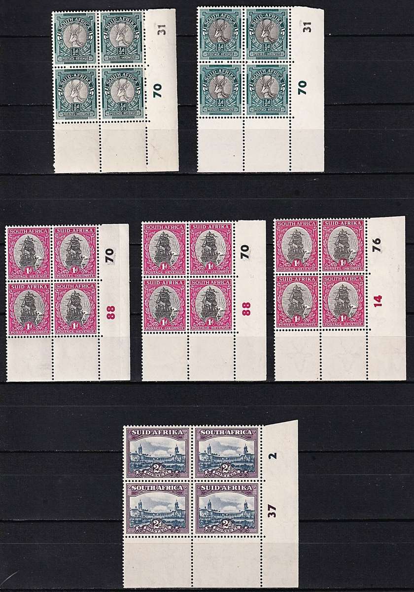 1947/54 Union Pictorial UMM(**) Set in Control Blocks - Most Issues/Var  @ Huge CV  R21,385+