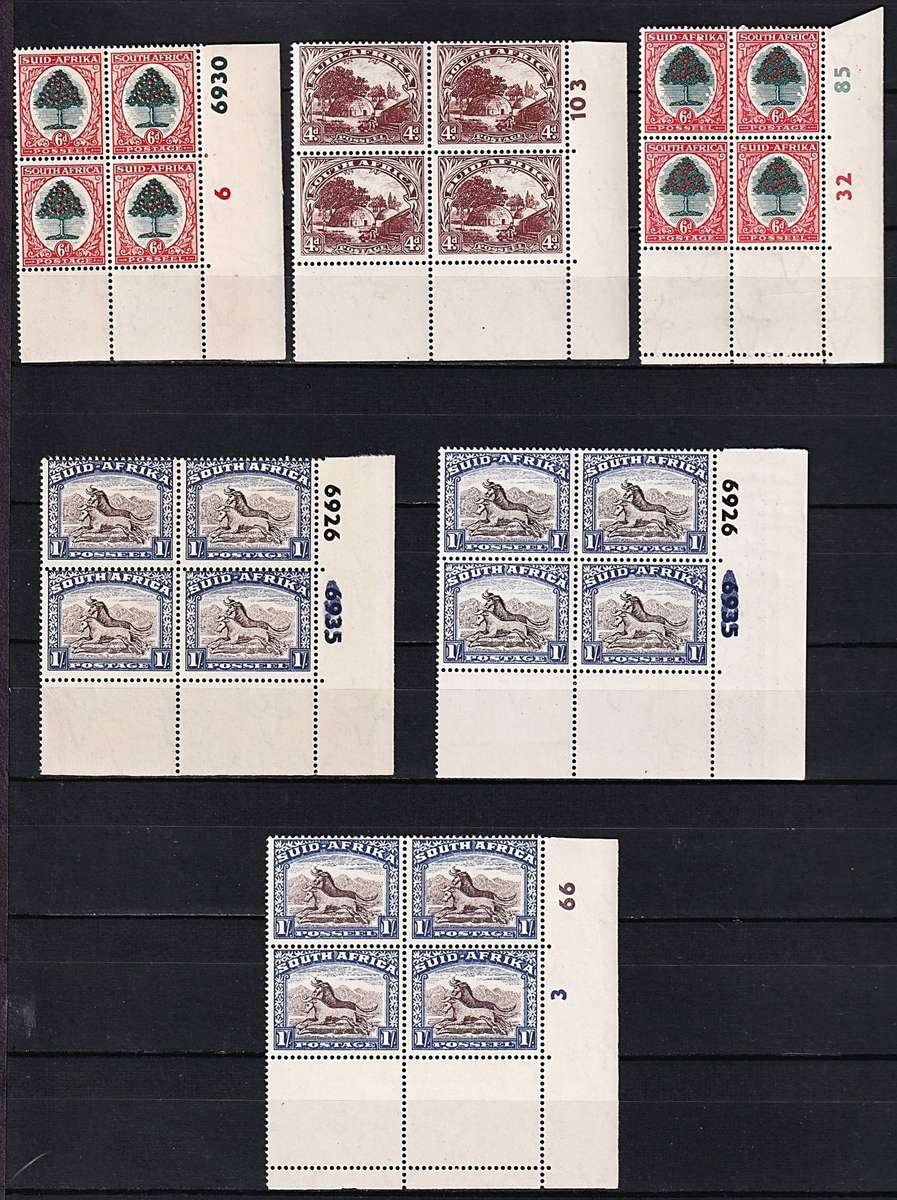 1947/54 Union Pictorial UMM(**) Set in Control Blocks - Most Issues/Var  @ Huge CV  R21,385+