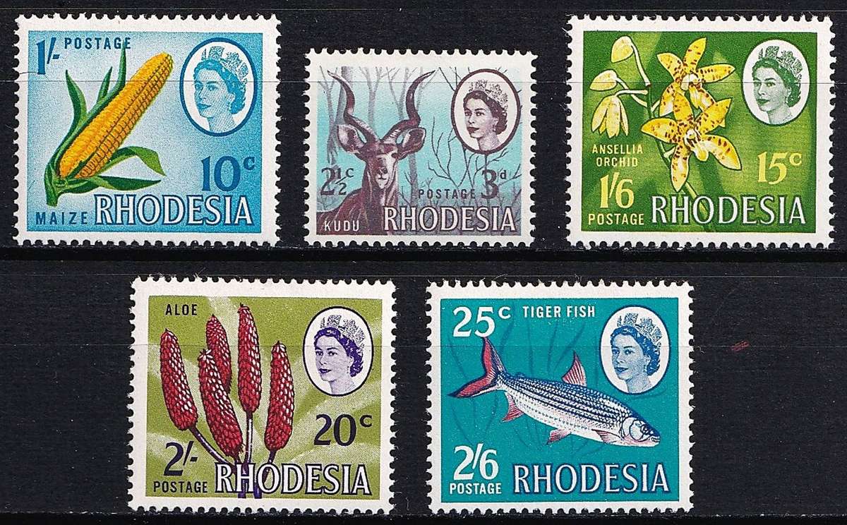 1967/8 Rhodesia Dual Currency MM(*) Set of 5  @ CV  R870