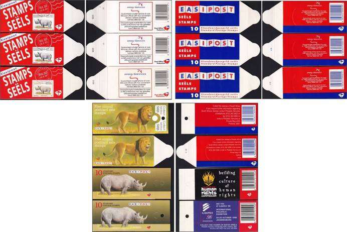 1993/1997 RSA Rhino & Big 5 Booklets (10 x All Different)  @ CV  R1,410