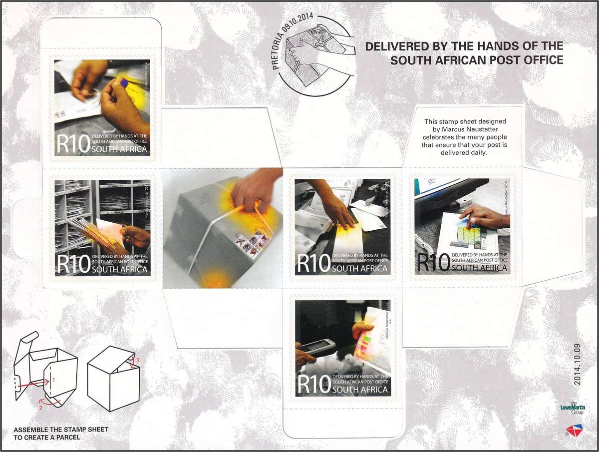 2014 RSA World Post Day UMM(**) Self-Adhesive Minisheet  @ R400