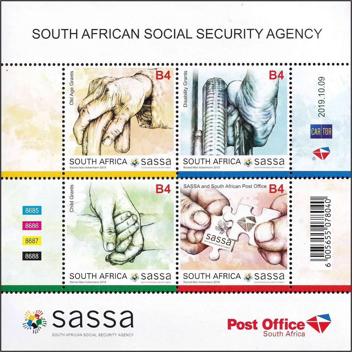 2019 RSA SASSA UMM(**)  Minisheet  @ R700