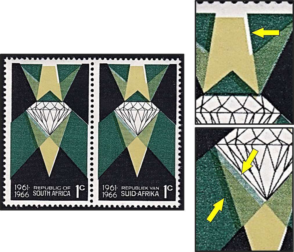 1965 RSA 1c UMM(**) with Large Colour Shifts - Nice Item!