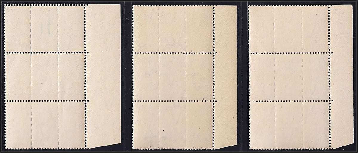 1942 Union ½d UMM(**) - 3 Different Issues, All with UHB Var.3 - Piked Helment!