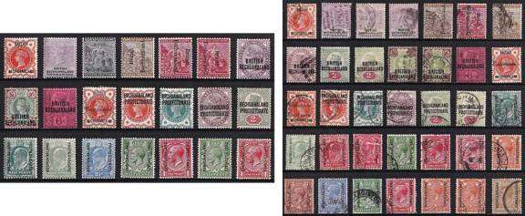 Bechuanaland QV, KEVII & KGV Mint(*) & Used Issues - High Value Lot!