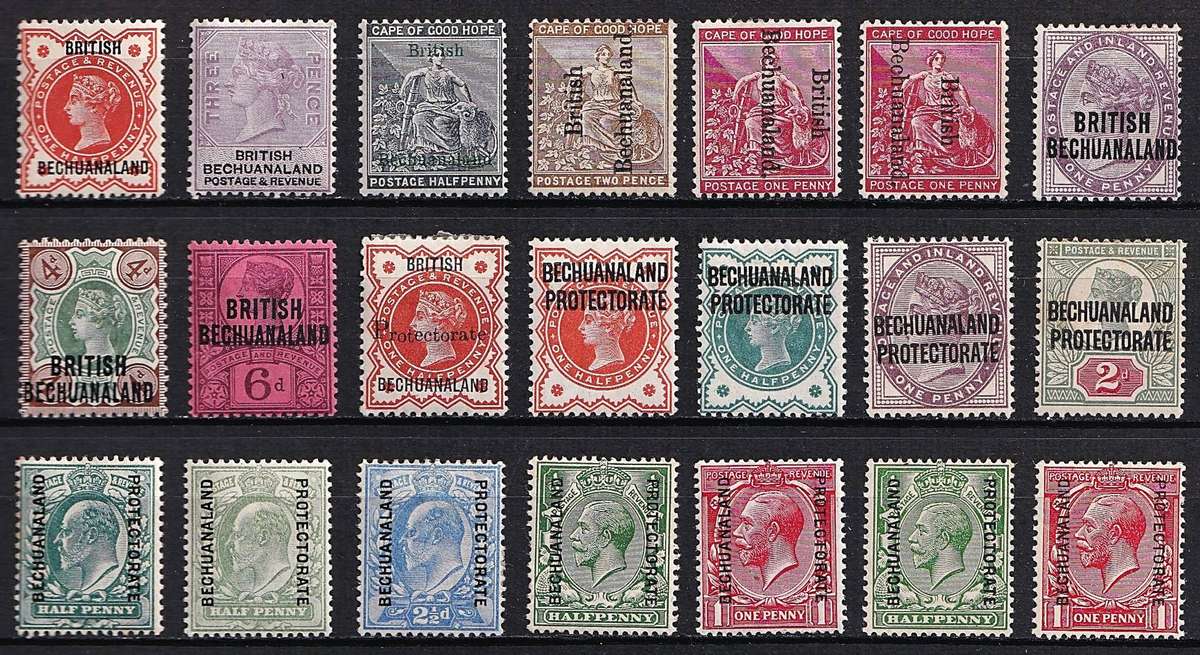 Bechuanaland QV, KEVII & KGV Mint(*) & Used Issues - High Value Lot!