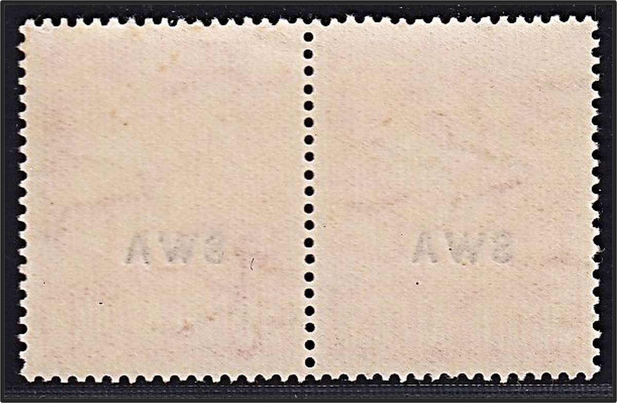 1941 SWA 6d UMM(**) Pair with Variety - Horizontal Line through both SA's - Scarce!