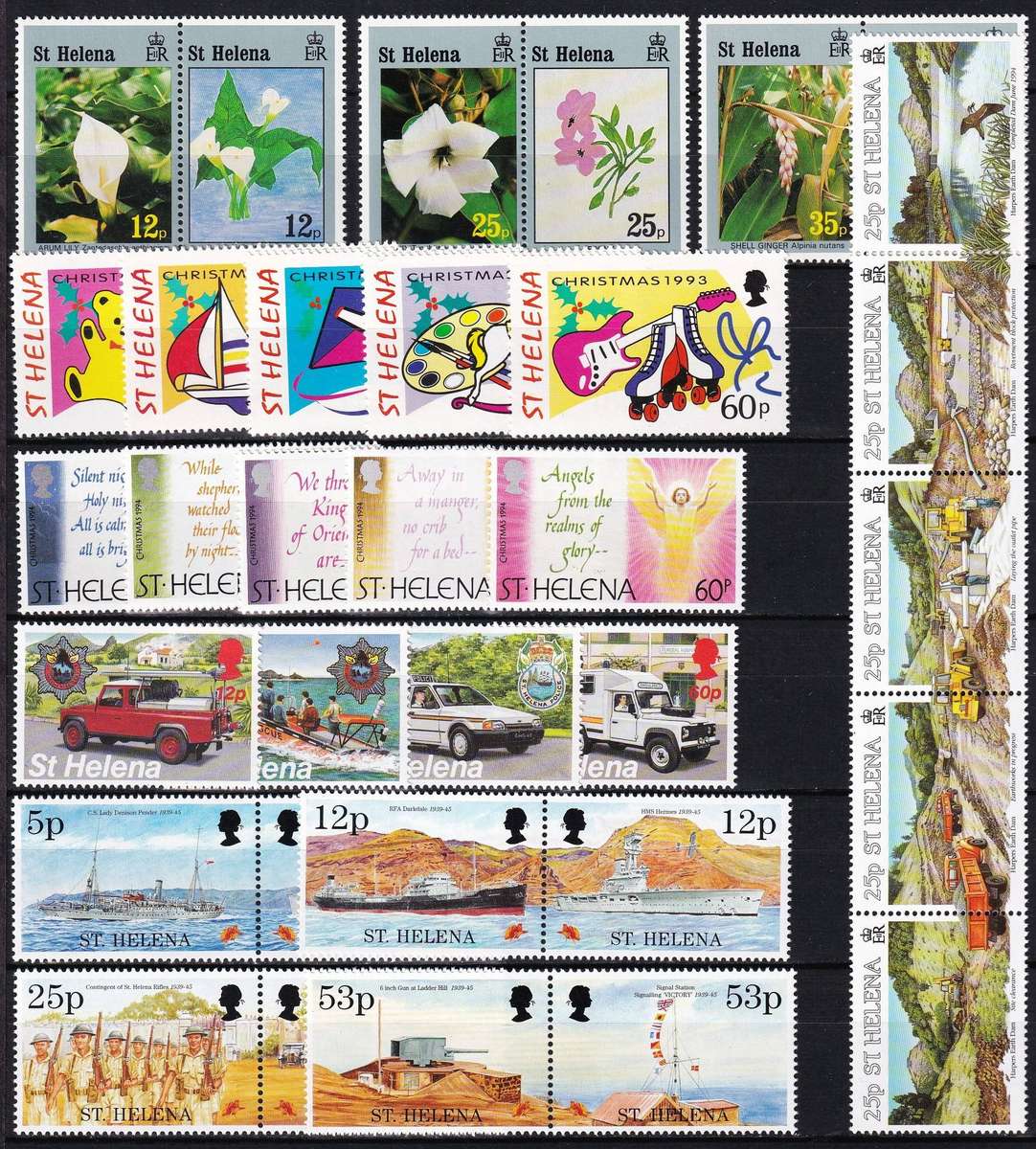 1992-1995 St Helena UMM(**) Sets & Issues @ CV  R1,650+